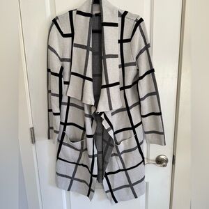 Stylish Gray and Black Women's Cardigan